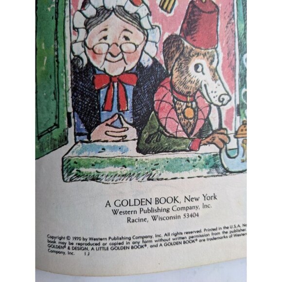 vintage Little Golden Book Old Mother Hubbard  1970 ephemera junk journal - Picture 3 of 5